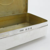 Arts & Crafts Planished Sterling Silver Box 'W' Initial Antique 1906 Edwardian