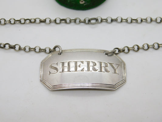 George IV Sterling Silver Bright Cut Sherry Decanter Label Antique 1827 London