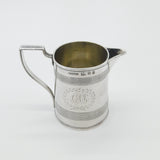 Georgian Sterling Silver Cream Jug Wreath Detail Antique 1828 Sheffield