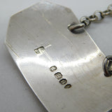 George IV Sterling Silver Bright Cut Sherry Decanter Label Antique 1828 London