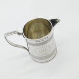 Georgian Sterling Silver Cream Jug Wreath Detail Antique 1828 Sheffield
