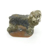 20th Century Heavy Cast Metal English Sheepdog Car Bonnet Mascot Antique c1950