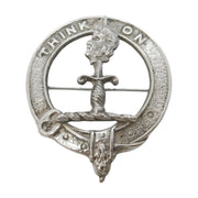 Scottish Sterling Silver Clan MacLellan 'Think On' Kilt Brooch Vintage 1957 Edinburgh