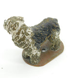 20th Century Heavy Cast Metal English Sheepdog Car Bonnet Mascot Antique c1950