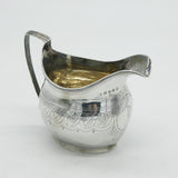 George III Sterling Silver 'D' Initial Cream Jug Antique 1808 London