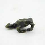 19th Century Cold Painted Bronze Miniature Frog Ornament Antique c1880