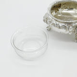 Pair of Victorian Sterling Silver Lion Mask Salt Cellars 1862 London Antique