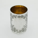 Victorian Sterling Silver Tree Vine Pattern Christening Mug Antique 1897 London
