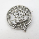 Scottish Sterling Silver Clan Maxwell Reviresco Brooch Vintage 1953 Edinburgh