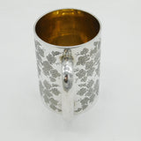 Victorian Sterling Silver Tree Vine Pattern Christening Mug Antique 1897 London