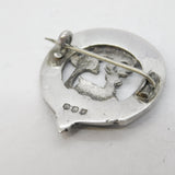 Scottish Sterling Silver Clan Maxwell Reviresco Brooch Vintage 1953 Edinburgh
