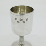 Sterling Silver Textured Bark Pattern Wine Goblet Vintage 1977 Sheffield