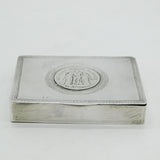19th Century French .950 Silver Coin Set Trinket Box Antique 1875