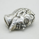 Edwardian Sterling Silver Devil Head Vesta Case Antique 1907 Sheffield