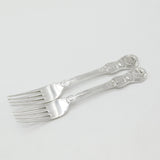 Pair Georgian Sterling Silver Kings Pattern Table Spoons Slavery Abolition Interest 1827 Glasgow
