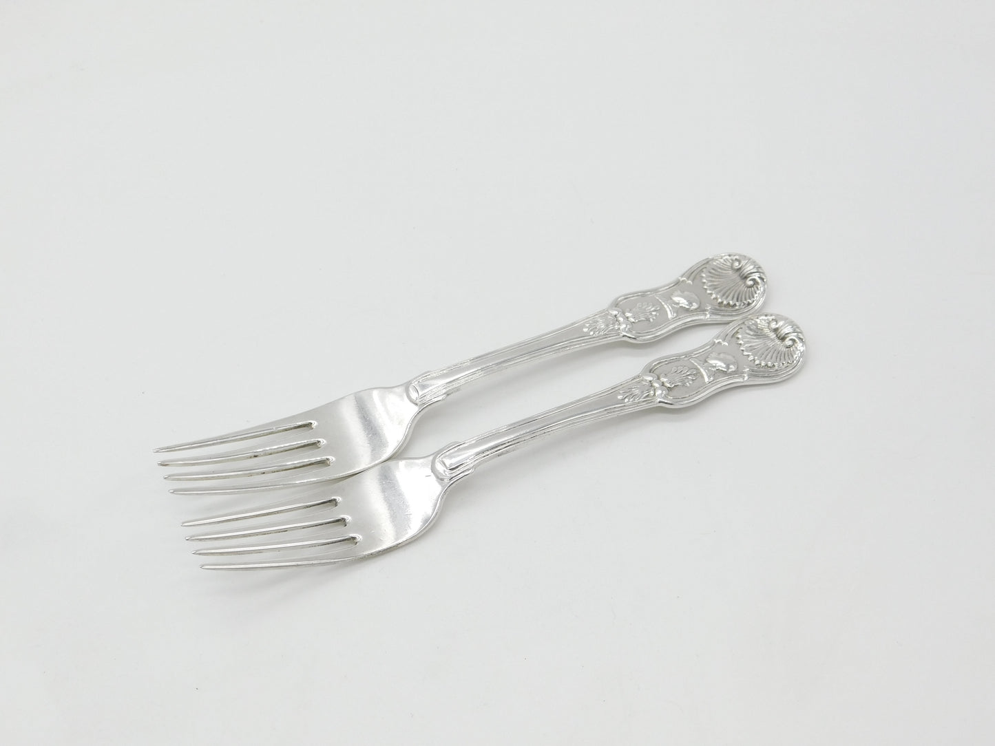 Pair Georgian Sterling Silver Kings Pattern Table Spoons Slavery Abolition Interest 1827 Glasgow