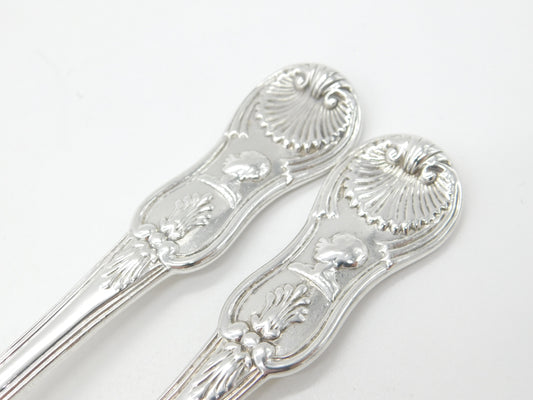 Pair Georgian Sterling Silver Kings Pattern Table Spoons Slavery Abolition Interest 1827 Glasgow