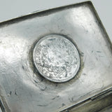 19th Century French .950 Silver Coin Set Trinket Box Antique 1875