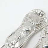 Pair Georgian Sterling Silver Kings Pattern Table Spoons Slavery Abolition Interest 1827 Glasgow