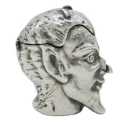 Edwardian Sterling Silver Devil Head Vesta Case Antique 1907 Sheffield