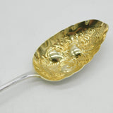 George III Sterling Silver Berry Pattern Serving Spoon Antique 1805 London