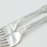 Pair Georgian Sterling Silver Kings Pattern Table Spoons Slavery Abolition Interest 1827 Glasgow