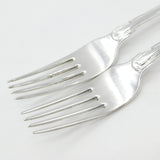 Pair Georgian Sterling Silver Kings Pattern Table Spoons Slavery Abolition Interest 1827 Glasgow