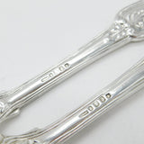 Pair Georgian Sterling Silver Kings Pattern Table Spoons Slavery Abolition Interest 1827 Glasgow