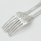Pair Georgian Sterling Silver Kings Pattern Table Spoons Slavery Abolition Interest 1827 Glasgow