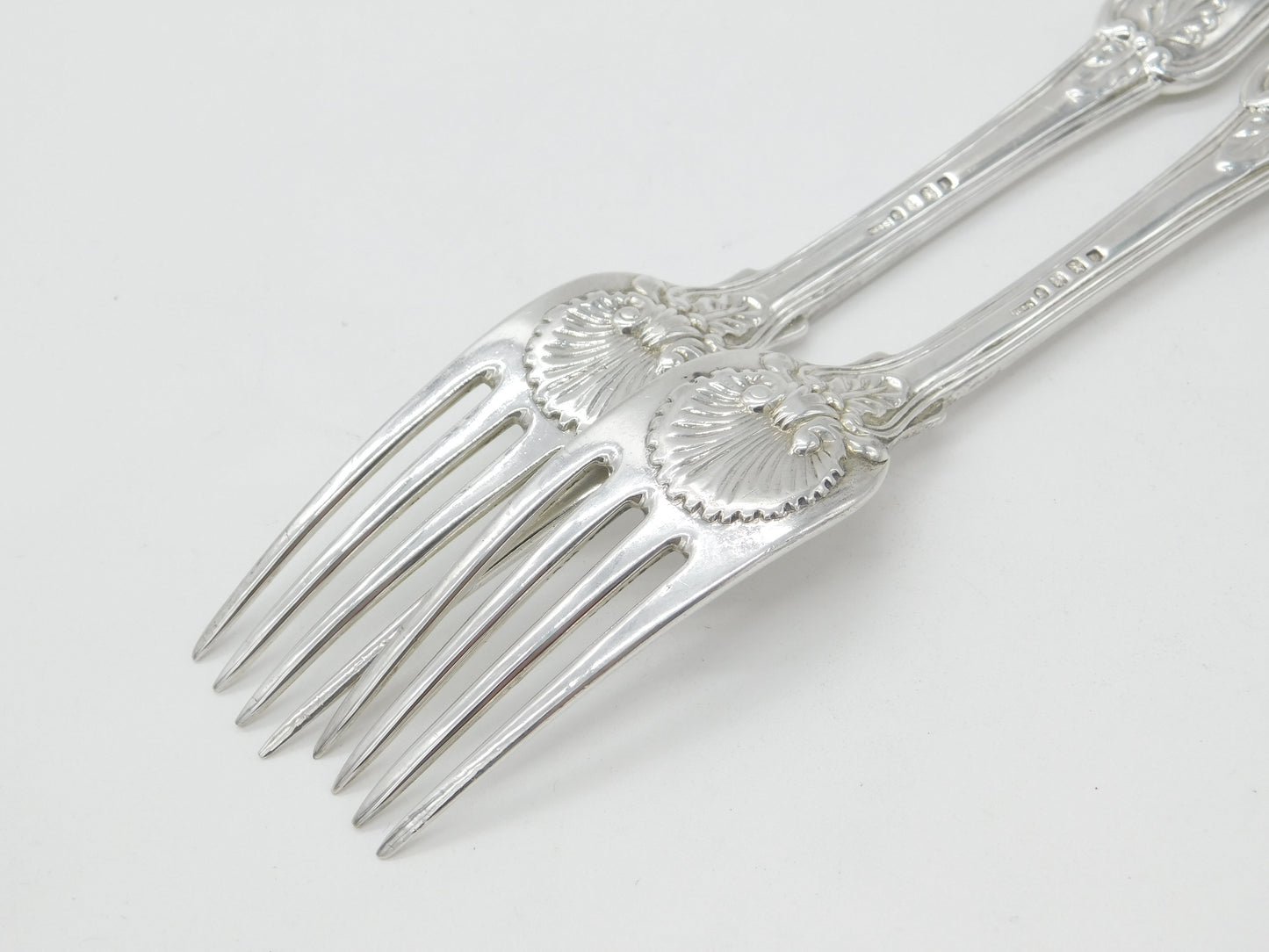 Pair Georgian Sterling Silver Kings Pattern Table Spoons Slavery Abolition Interest 1827 Glasgow