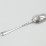 Georgian Sterling Silver Lined Edge Serving Spoon 1780 London John Lambe