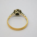 Victorian 18ct Yellow Gold Old-Cut Diamond Set Starburst Ring Antique c1890