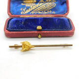 9ct Yellow Gold Fox Mask Hunting Stock Pin or Brooch Antique 1948 Birmingham