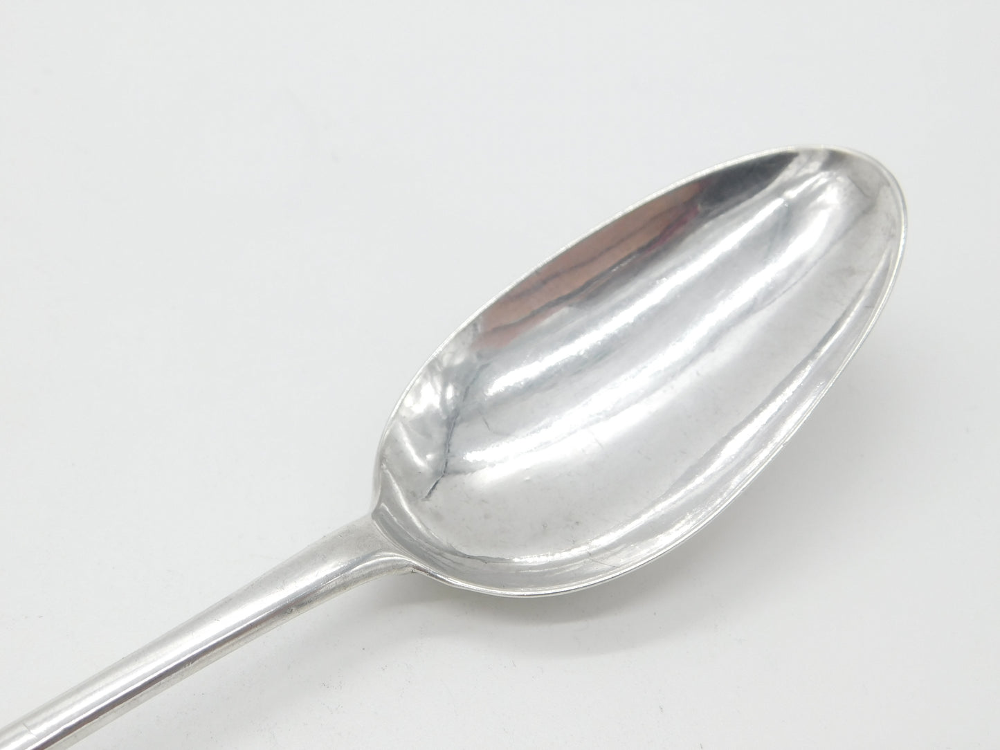 King George I Sterling Silver Rat Tail Serving Spoon 1725 London John Holland