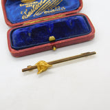 9ct Yellow Gold Fox Mask Hunting Stock Pin or Brooch Antique 1948 Birmingham