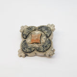 19th Century Scottish Sterling Silver, Granite & Carnelian Agate Brooch Antique