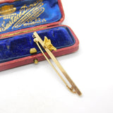 9ct Yellow Gold Fox Mask Hunting Stock Pin or Brooch Antique 1948 Birmingham