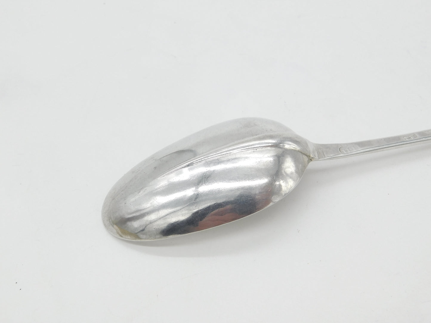 King George I Sterling Silver Rat Tail Serving Spoon 1725 London John Holland