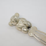 Sterling Silver Teddy Bear Novelty Bookmark Vintage c1970