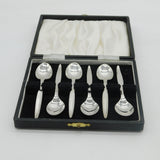 Geoffrey Bellamy Boxed Set of Sterling Silver Teaspoon Vintage 1965 Sheffield