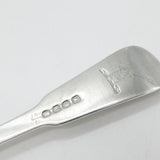 Georgian Sterling Silver Fiddle Pattern Table Fork Crested Terminal 1790 London