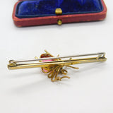 Victorian Sterling Silver Gilt & Tourmaline Spider Brooch Antique c1900 Suffragette