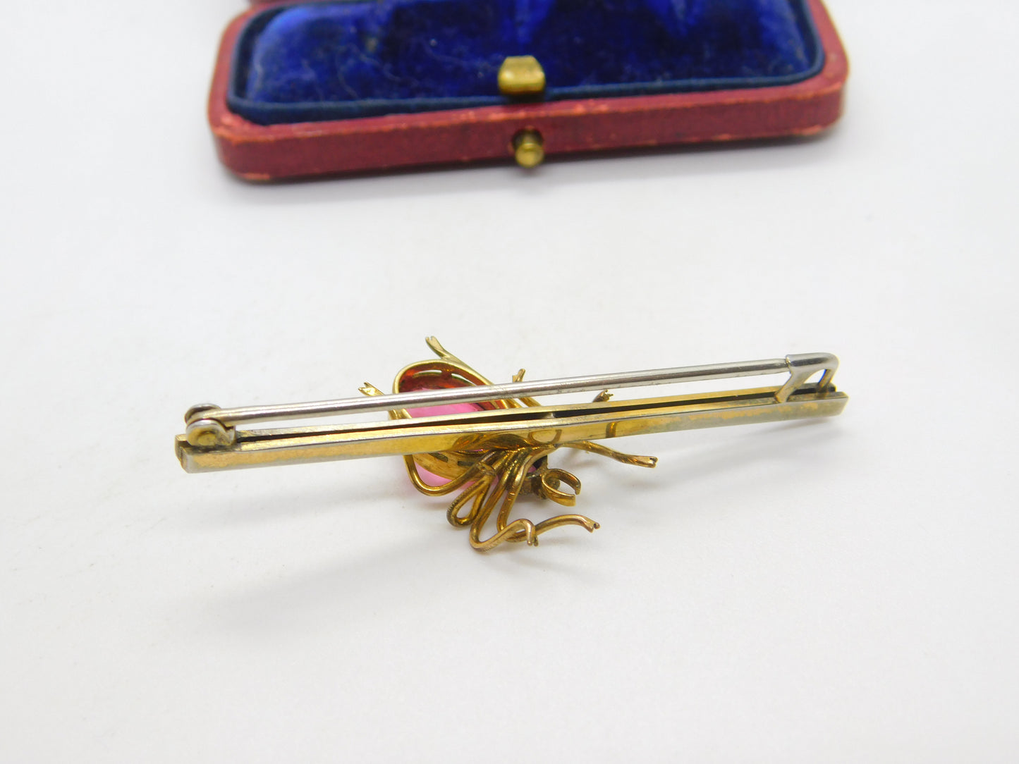 Victorian Sterling Silver Gilt & Tourmaline Spider Brooch Antique c1900 Suffragette