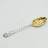 George III Sterling Silver Berry Pattern Dessert Serving Spoon Antique 1785 London