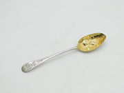 George III Sterling Silver Berry Pattern Dessert Serving Spoon Antique 1785 London