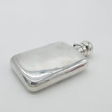 Antique Sterling Silver Hip Flask Or Spirit Flask c1910 Edwardian Un-Engraved