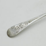 George III Sterling Silver Berry Pattern Dessert Serving Spoon Antique 1785 London