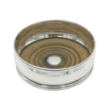 George III Sterling Silver & Turned Wooden Bottle Coaster Antique 1789 London