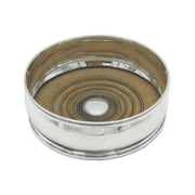 George III Sterling Silver & Turned Wooden Bottle Coaster Antique 1789 London