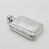 Antique Sterling Silver Hip Flask Or Spirit Flask c1910 Edwardian Un-Engraved